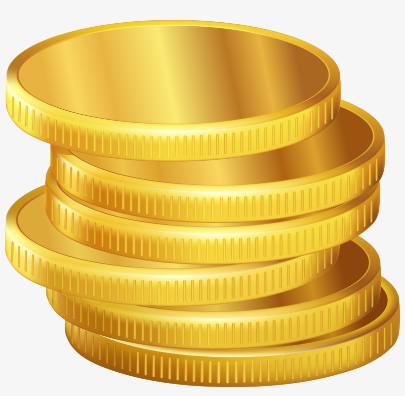 Golden Coins Png Clipart - Coins Png, transparent png download