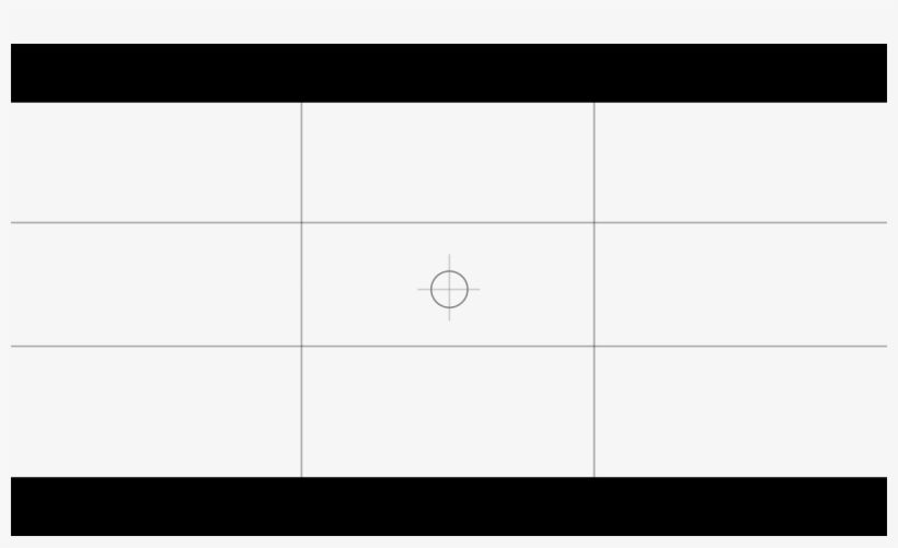 Cinemascope 1280×720 Con Regla De Tercios - Monochrome, transparent png download