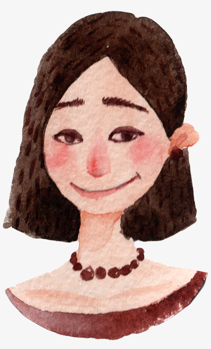 Hand Painted Confident Girl Png Transparent - Illustration, transparent png download