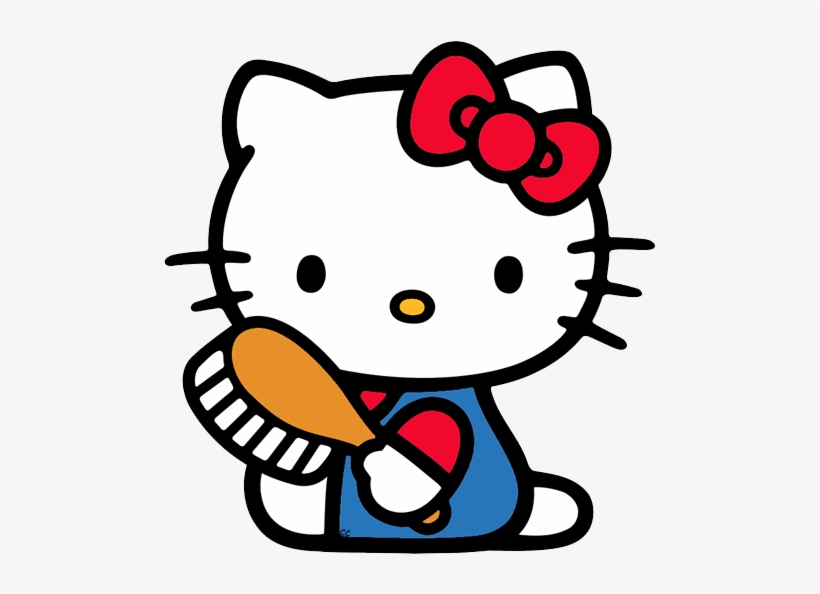 Hello Kitty Holding A Hair Brush - Hello Kitty Mermaid, transparent png download