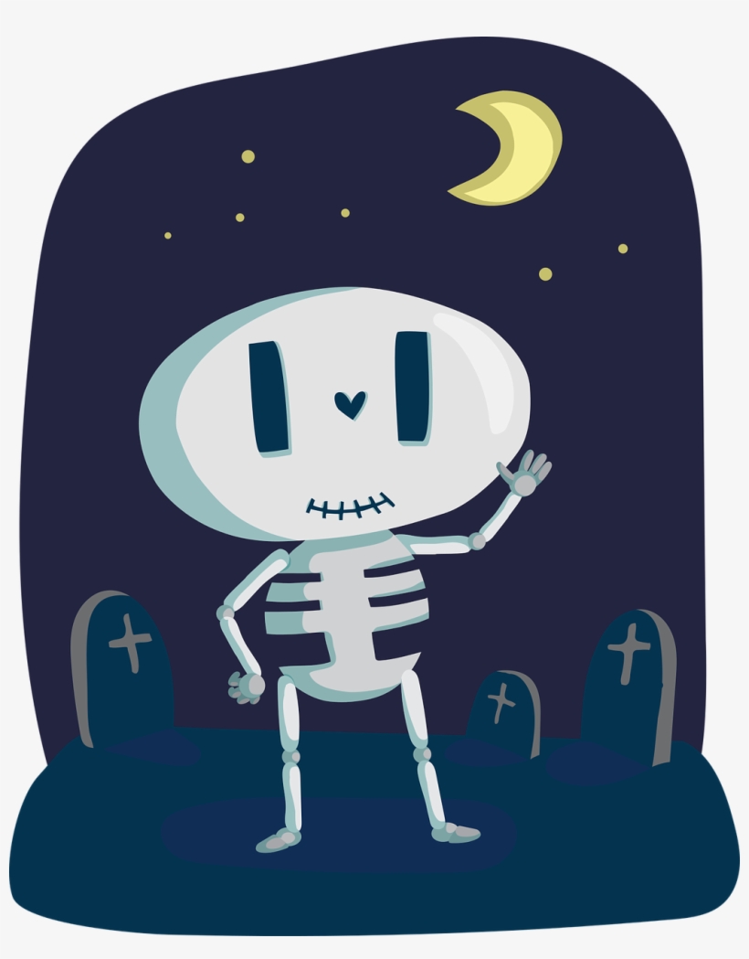 Annual Halloween Fun Fair Ferndale Resting Illustration - Cute Skeleton, transparent png download
