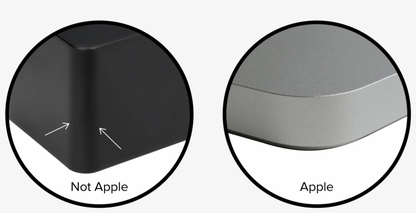 Non-apple Versus Apple Hardware, Image Via Mark Stanton - Apple Curvature Continuity, transparent png download