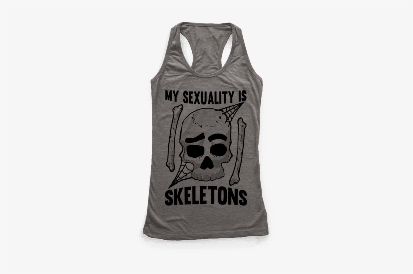 My Sexuality Is Skeletons Racerback Tank Top - Rain Drop Top Top, transparent png download