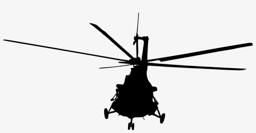 Png File Size - Helicopter Silhouette Png, transparent png download