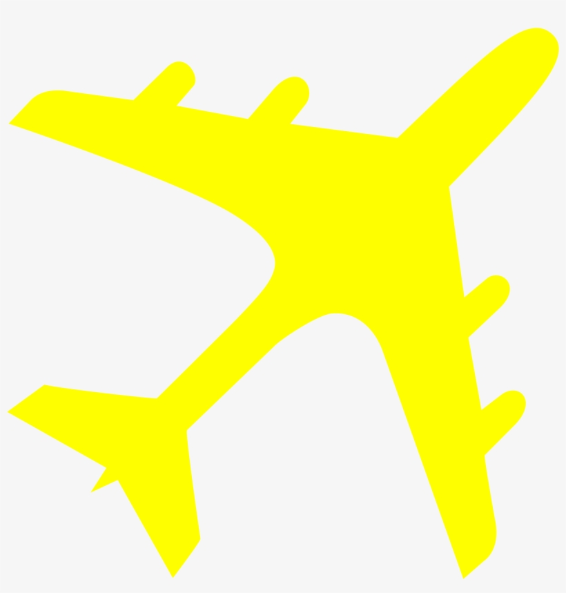Airplane Clipart Yellow Airplane - Plane Icon Png Yellow, transparent png download
