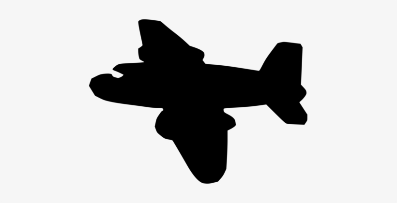 Airplane Silhouette Drawing Computer Icons Black And - Png Airplane Silhouette, transparent png download