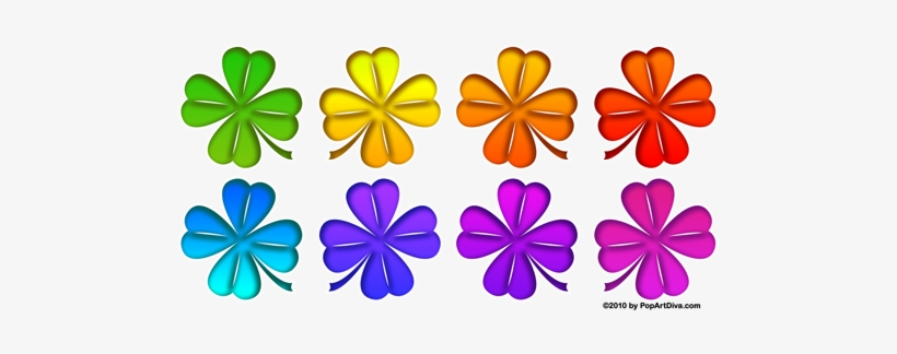 Pop Art Diva Land - Rainbow Four Leaf Clover, transparent png download