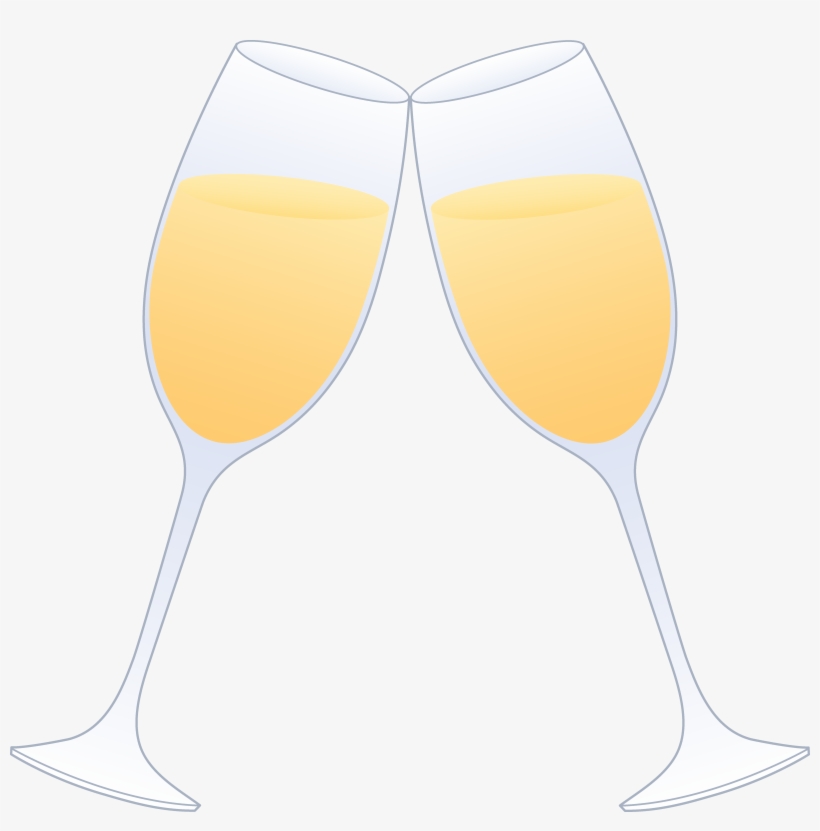 Clipart Royalty Free Library Glasses Of Clinking Free - Two Glasses Of Champagne Clinking, transparent png download