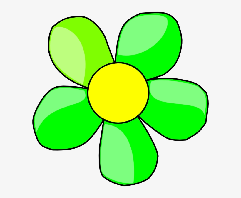 Light Green Floral Clipart - Flower Clipart Green, transparent png download