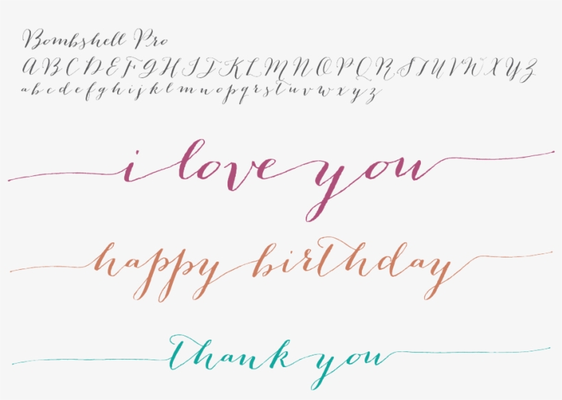 Font Bombshell Pro - Bombshell Pro Font, transparent png download