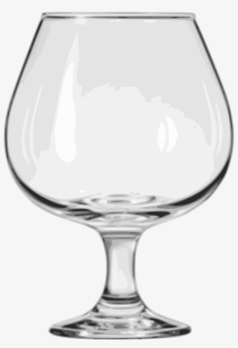 Open - Brandy Snifter Glass, transparent png download