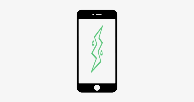 Cracked Glass - Iphone, transparent png download