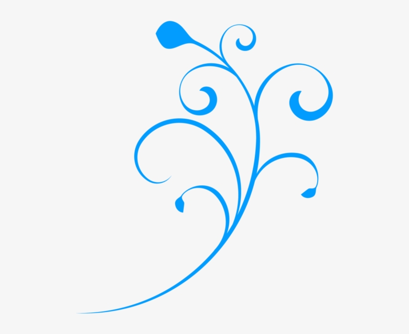 Floral Vintage Design Vector, Floral Png Vector, Blue, - Vector Floral Png, transparent png download