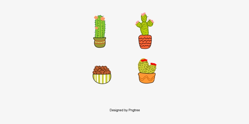 Beautiful Cartoon Cute Hand-painted Plant Cactus, Beautiful, - Cartoon, transparent png download