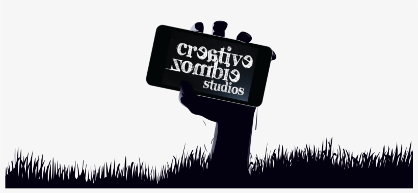 Zombie Hand With Grass - Sign, transparent png download