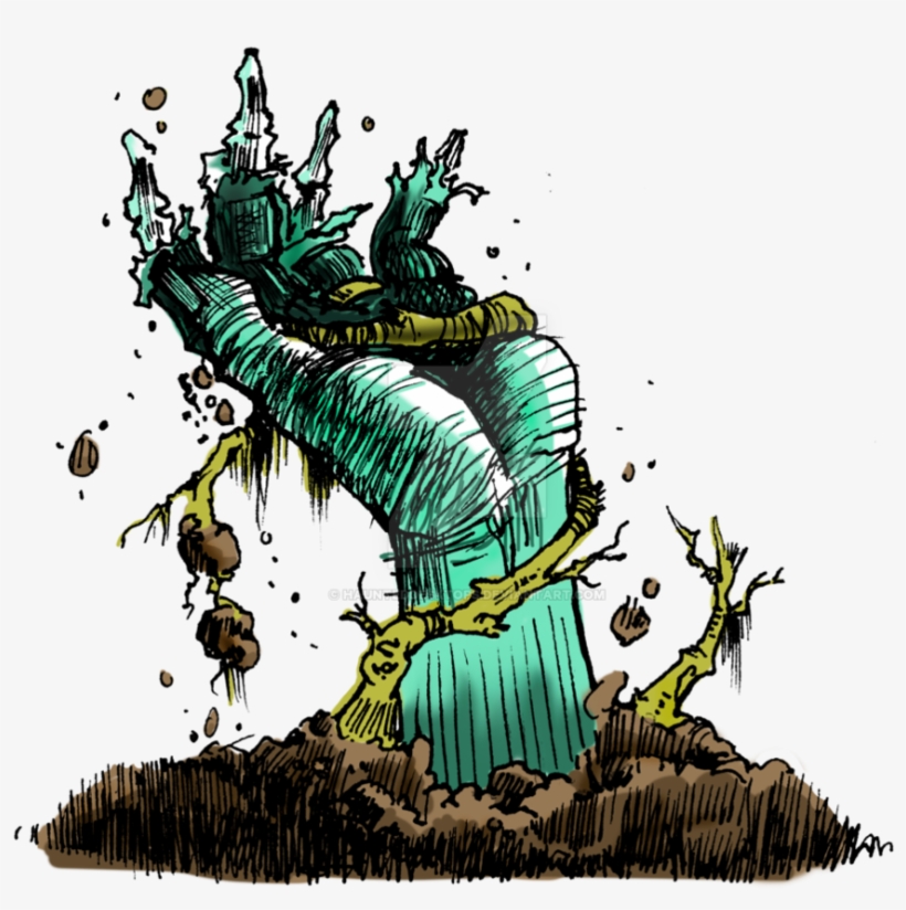 Clip Art Library Stock Grave By Haunteddesktops On - Zombie Coming Out Of Grave Png, transparent png download