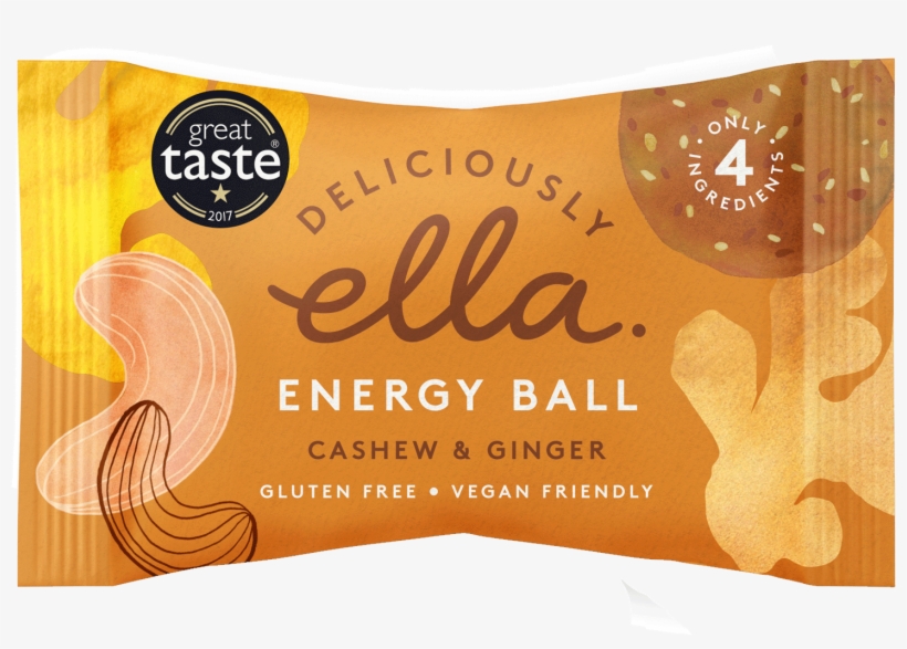 Deliciously Ella Cashew & Ginger Energy Ball X - Deliciously Ella Packaging, transparent png download
