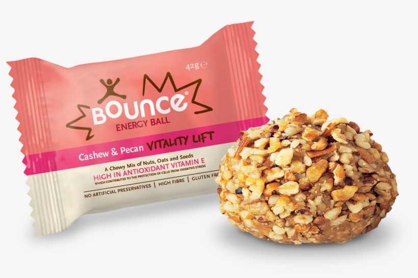 Two Flavours Of Bounce Energy Balls Have Been Recalled - Bounce Cashew & Pecan Vitality Lift (12 X 42g Ball), transparent png download