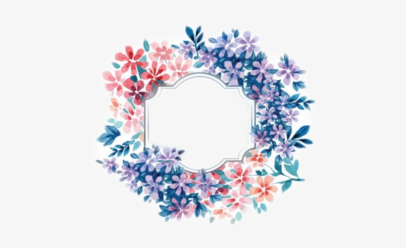 Flower Wreath Watercolor Invitation, transparent png download