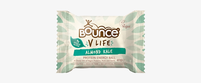 Bounce Natural Vegan Energy Ball Almond & Kale 40g - Bounce V Life Almond & Kale, transparent png download