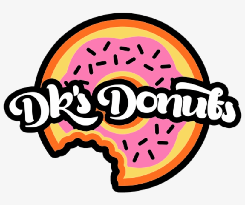 Doughnut Clipart Half Donut - Dk Donuts Logo, transparent png download