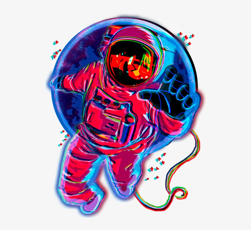 T Shirt For Sale By Hinaki Rei - Trippy Astronaut, transparent png download