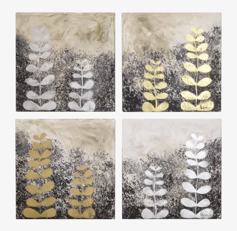 Brote Set De 4 Cuadros De Técnica Mixta - Visual Arts, transparent png download