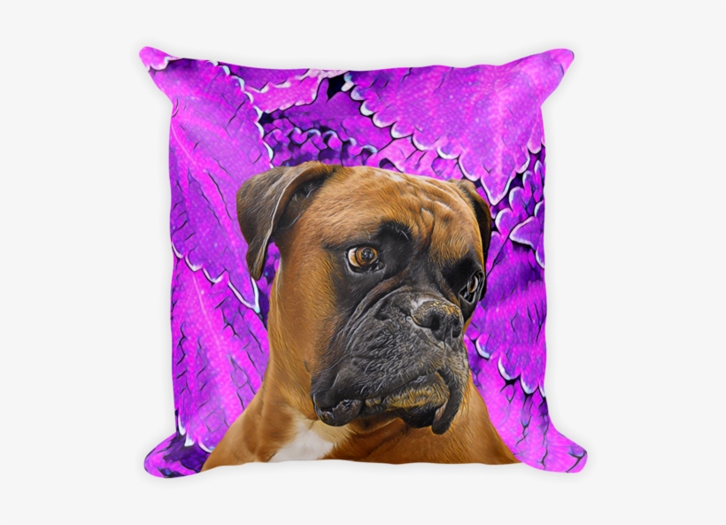 Pillow With Boxer Design - Cachorro Boxer, transparent png download