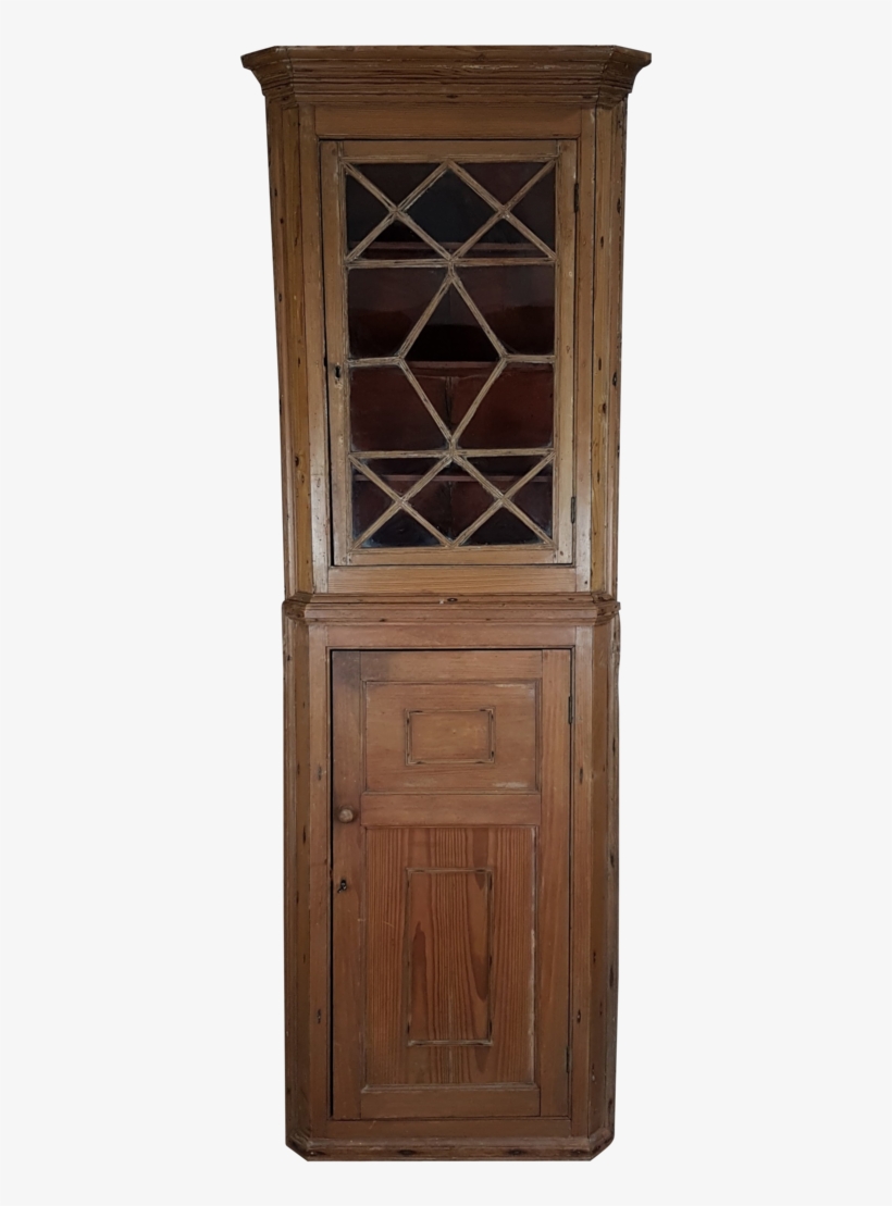 George Iii Pine Glazed Corner Cabinet - Home Door, transparent png download