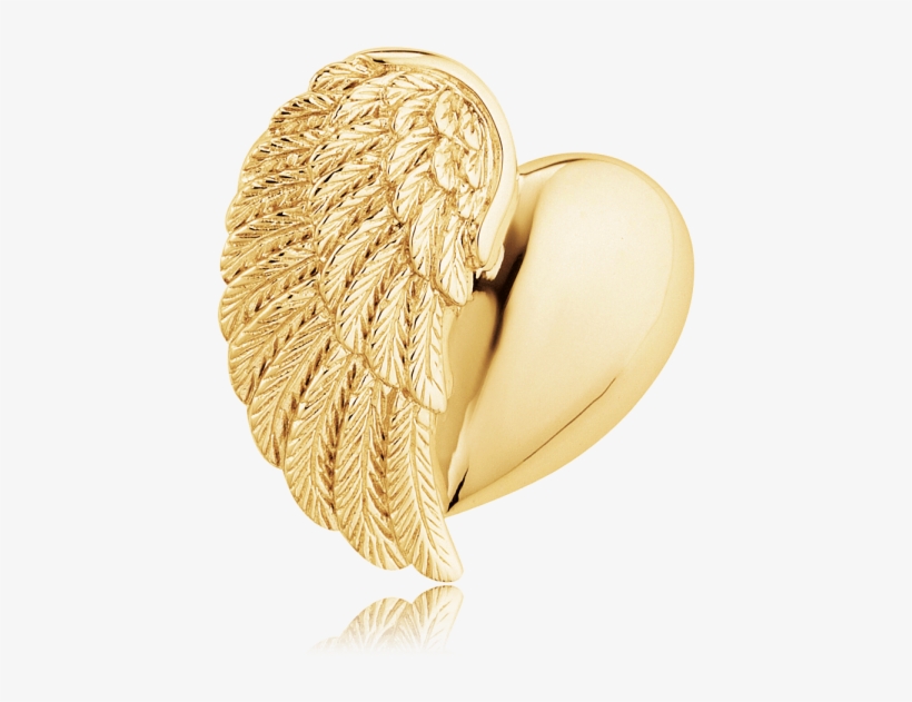 Engelsrufer Pendant Heart Wing Gold Plated - Engelsrufer Herz Flügel, transparent png download