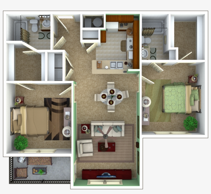 Serenity Floor Plan - Floor Plans Indianapolis, transparent png download
