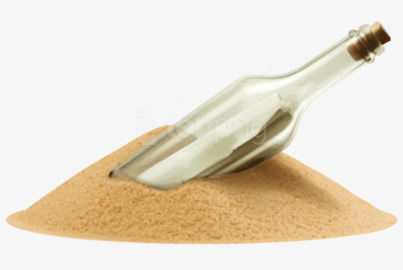 Free Png Download Message In Bottle Into The Sand Clipart - Message In A Bottle Png, transparent png download
