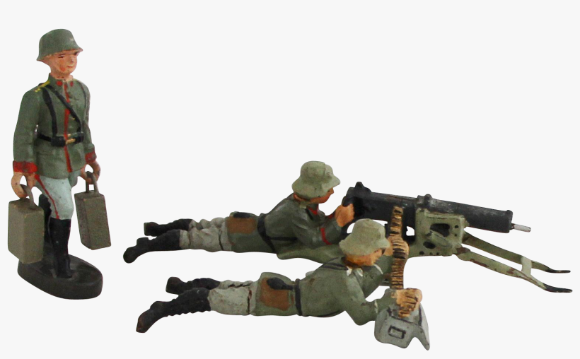 Vintage 1930s German Heavy Machine Gun Mg 08 Crew In - Sniper, transparent png download