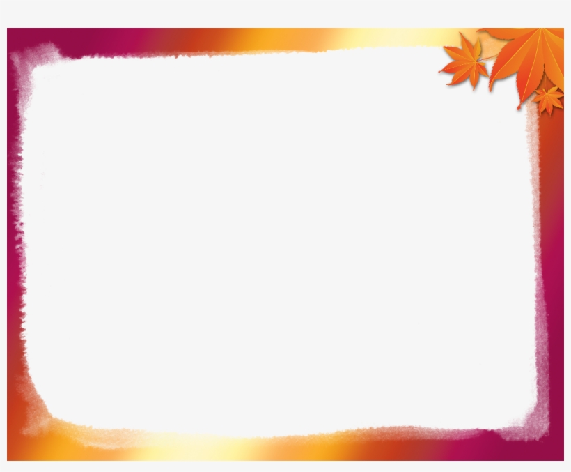 #frames #frame #borders #border #sunset #fall #seasonal - Maple Leaf, transparent png download