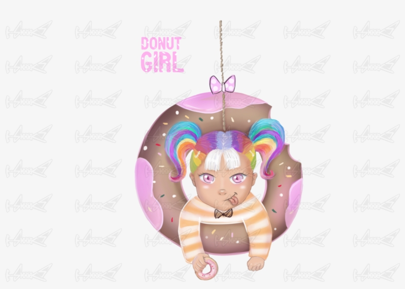 #donut #girl - Illustration, transparent png download