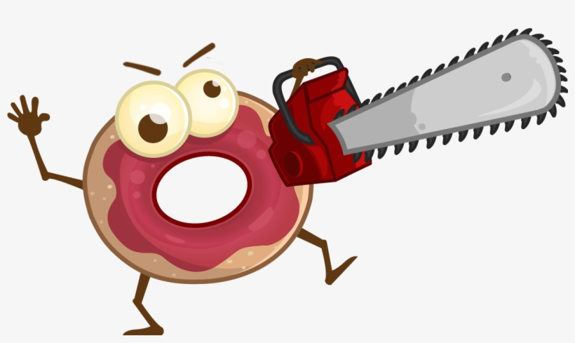 Contact/hours - Scary Donut Cartoon, transparent png download
