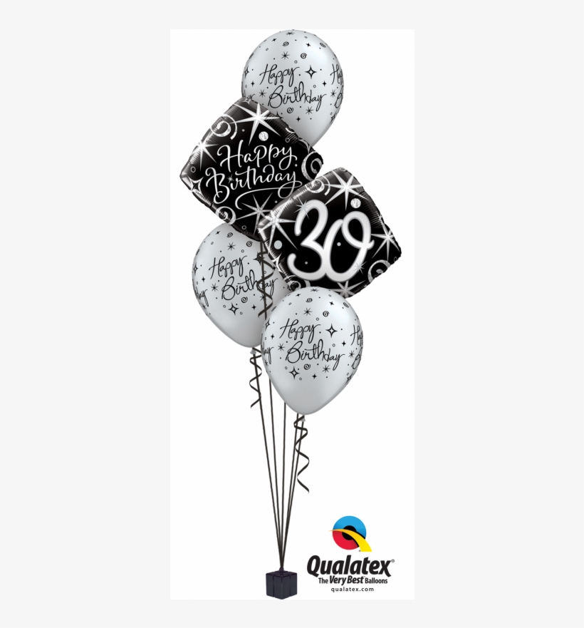 Elegant Birthday Balloon Bouquet Birthday Party Balloons - 30th Birthday Balloon Bouquet, transparent png download