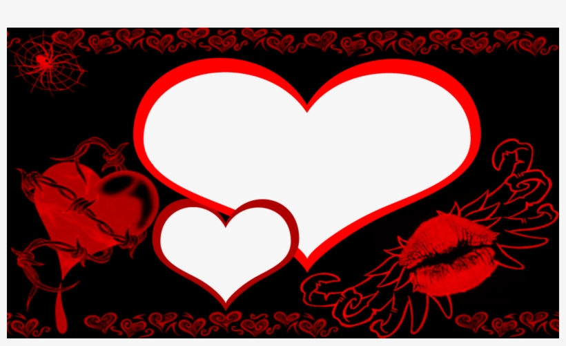 Moldura Romântica Png - Coração Para Fazer Montagem, transparent png download
