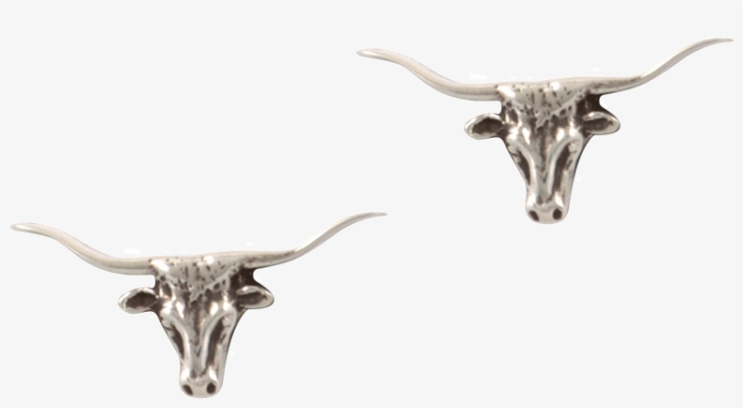 Pinto Ranch Longhorn Silver Cufflinks - Texas Longhorn, transparent png download