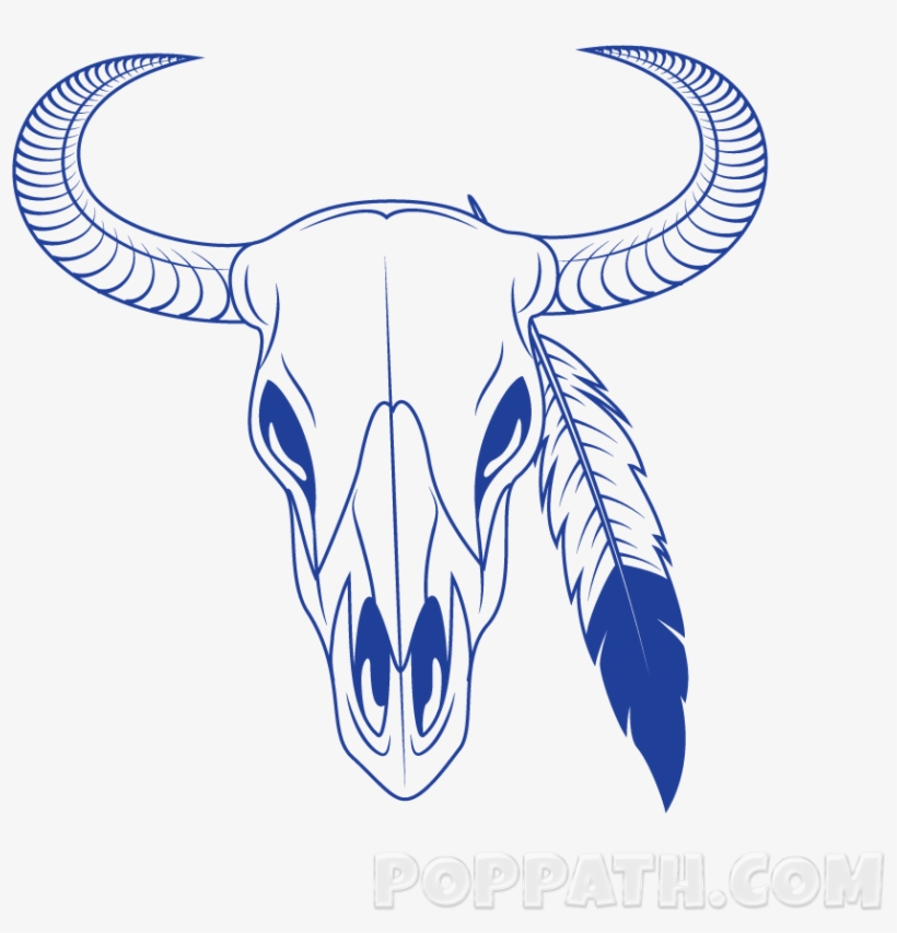 Drawn Bull Longhorn - Horn, transparent png download