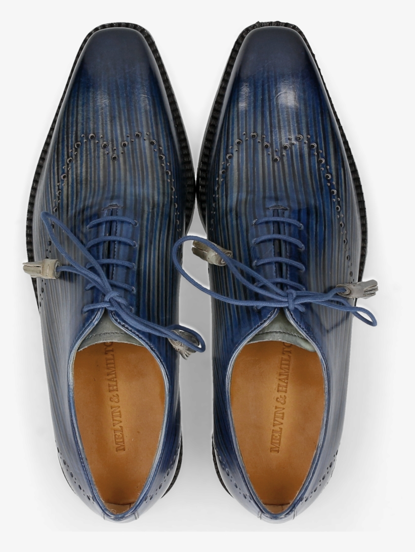 Oxford Shoes Nicolas 1 Clear Water Lines Electric Blue - Slip-on Shoe, transparent png download