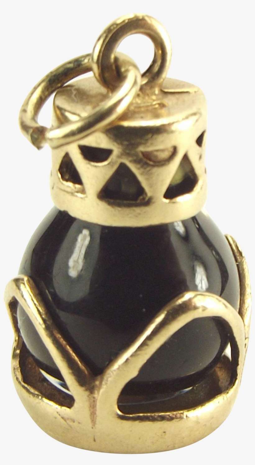 Vintage 9ct Gold Bottle Of North Sea Oil Charm Edinburgh - Locket, transparent png download