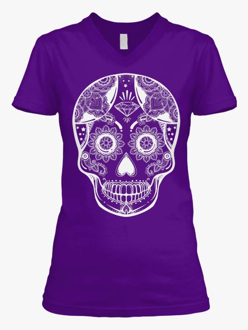 Sugar Skull Gold And Chrome T-shirt - Hallmark Movie T Shirts, transparent png download