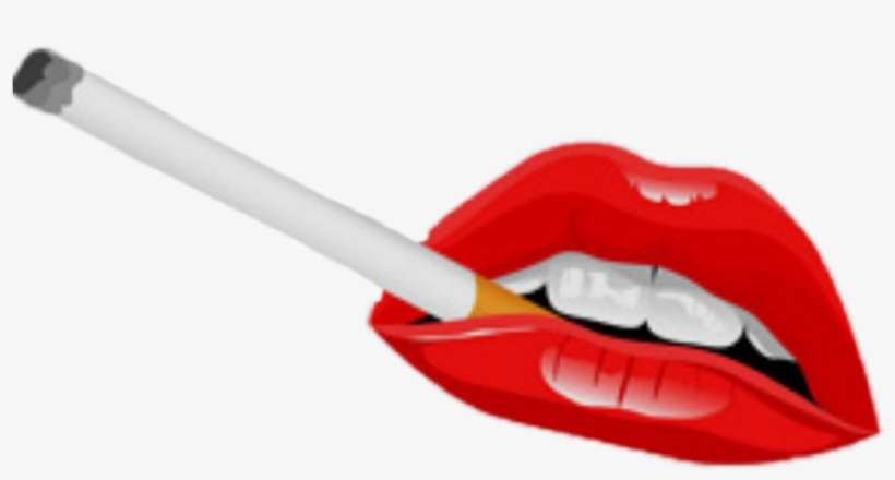 #mouth #lips #smoke #lipstick #red - Lipstick, transparent png download