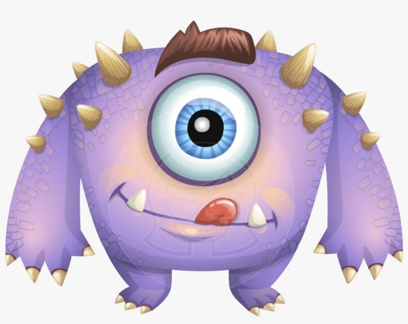 Cute Crazy Monster Cartoon Vector Character Aka Bo - Amd The Future Is Fusion, transparent png download