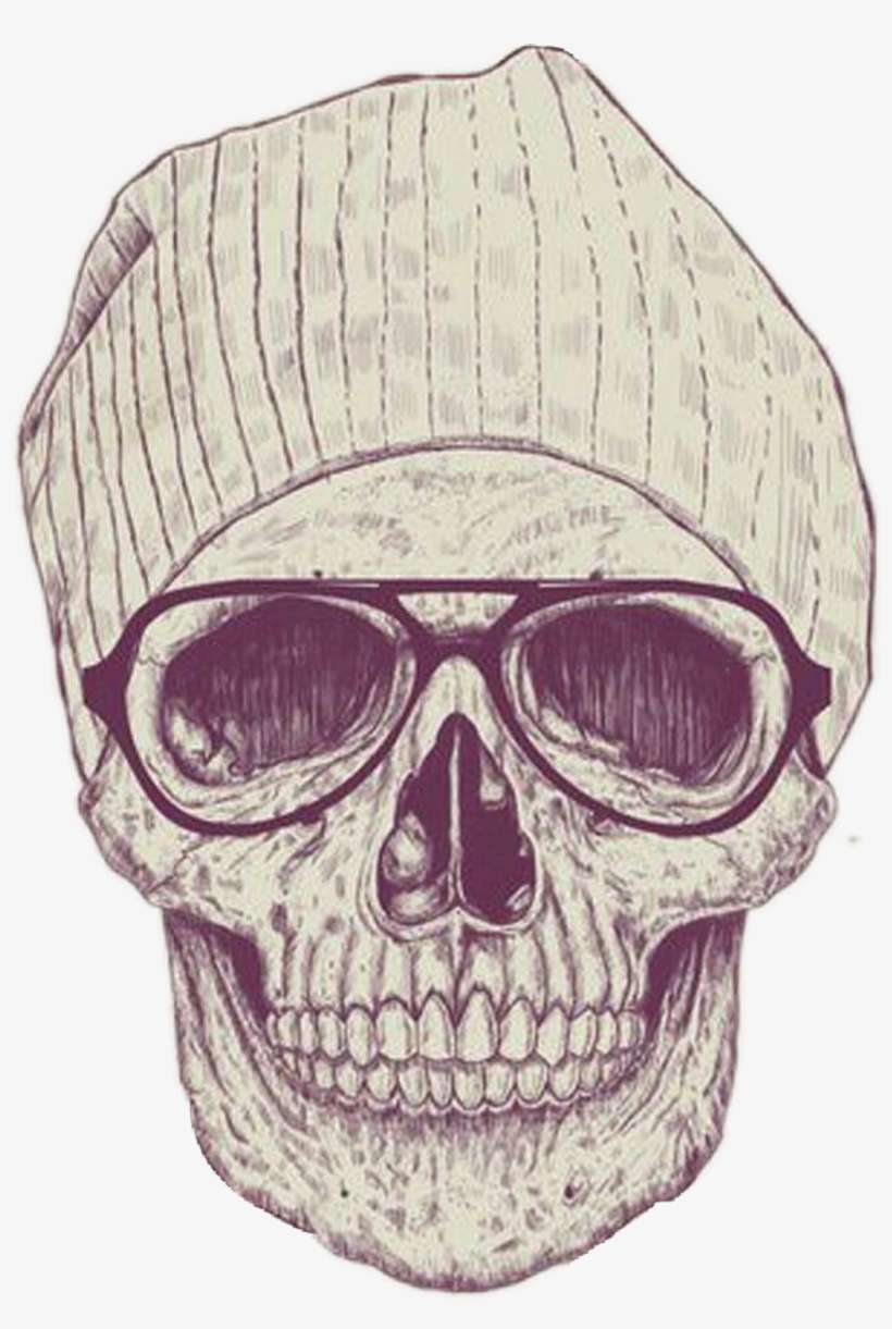 skull wearing beanie