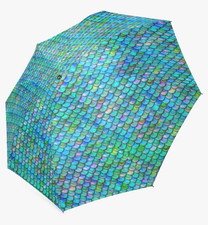Mermaid Scales Foldable Umbrella - Umbrella, transparent png download