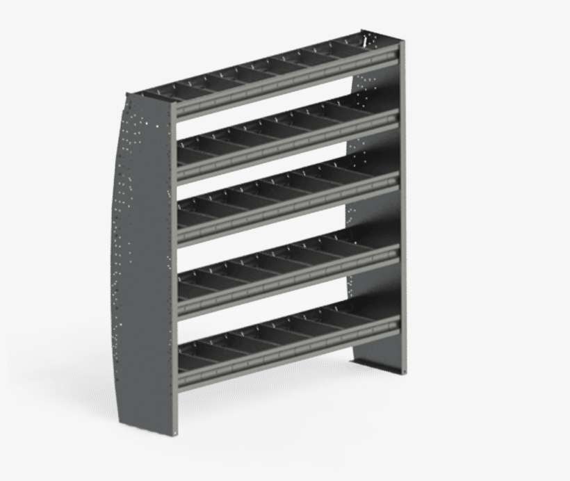 Picture Of Contoured Shelving With 5 Shelves 60" - Chest Of Drawers, transparent png download
