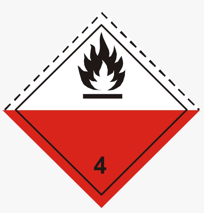 Poison Symbol Png - Spontaneously Combustible Label, transparent png download