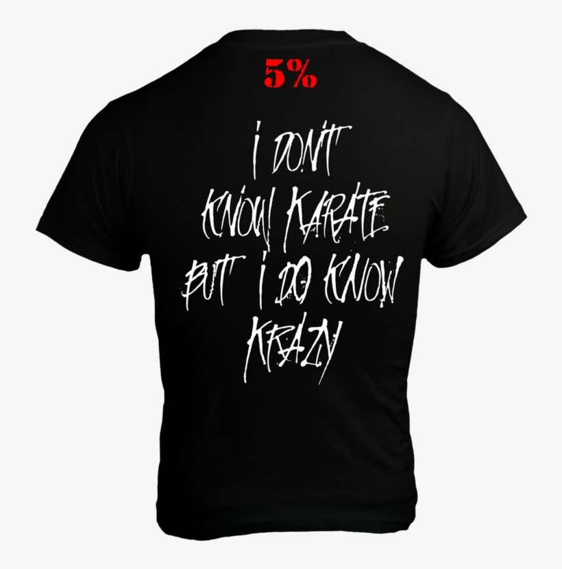 Hahaha I Know Crazy, Black T-shirt With White Lettering - Bar And Grill Shirts, transparent png download